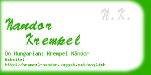 nandor krempel business card